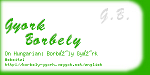 gyork borbely business card